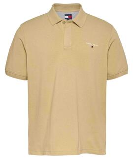 POLO REGULAR FIT CON LOGO LINEAL BORDADO BEIGE