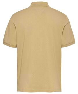 POLO REGULAR FIT CON LOGO LINEAL BORDADO BEIGE