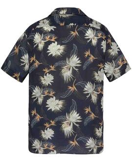 CAMISA MANGA CORTA SHRIVERA CON ESTAMPADO TROPICAL