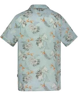 CAMISA MANGA CORTA SHRIVERA CON ESTAMPADO TROPICAL