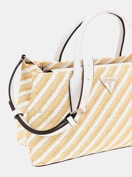 BOLSO DE MANO SIMONA RAFIA BLANCO MULTI