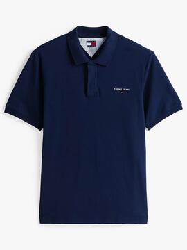 POLO REGULAR FIT CON LOGO LINEAL BORDADO AZUL MARINO