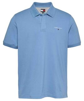 POLO REGULAR FIT CON LOGO LINEAL BORDADO AZUL