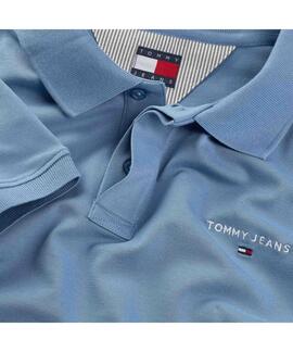 POLO REGULAR FIT CON LOGO LINEAL BORDADO AZUL