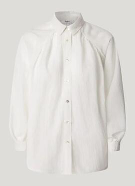 CAMISA FLUIDA MANGA RANGLÁN EAST 808 MOUSSE WHITE