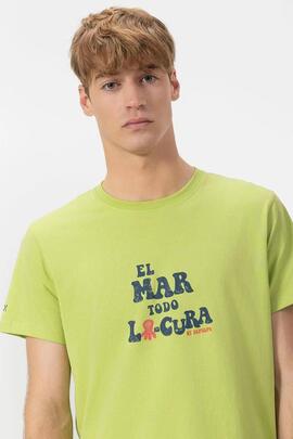 CAMISETA EL MAR TODO LO-CURA VERDE PISTACHO