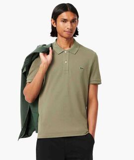 POLO LACOSTE SLIM FIT BMY VERDE CAQUI