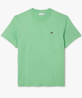 CAMISETA BÁSICA DE CORTE CLÁSICO REGULAR FIT VERDE LIMA