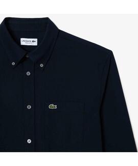 CAMISA LACOSTE REGULAR FIT OXFORD AZUL MARINO