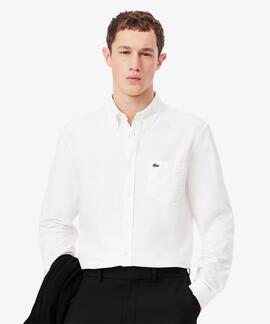 CAMISA LACOSTE REGULAR FIT OXFORD BLANCO