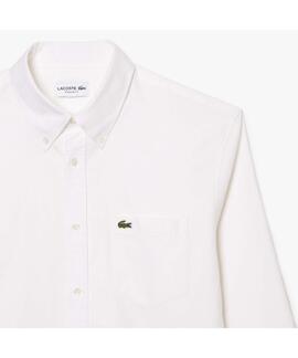 CAMISA LACOSTE REGULAR FIT OXFORD BLANCO