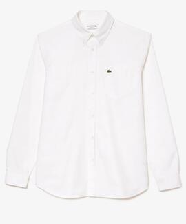 CAMISA LACOSTE REGULAR FIT OXFORD BLANCO