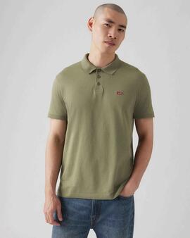 LEVI'S® HOUSE MARK POLO JERSEY DEEP LICHEN GREEN