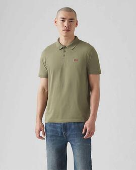 LEVI'S® HOUSE MARK POLO JERSEY DEEP LICHEN GREEN