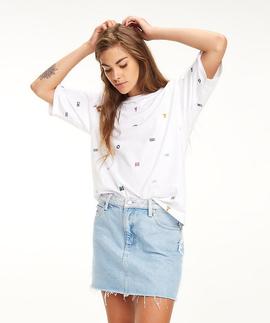 TJW AOP TOMMY EMBROIDERED TEE CLASSIC WHITE