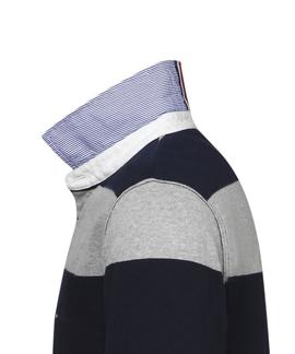 ICONIC BLOCK STRIPE RUGBY REGULAR FIT SKY CAPTAIN